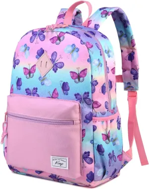 Kasqo Kids Backpack, Water Resistant Lightweight Preschool Toddler Bookbag with Chest Strap for Boys and Girls