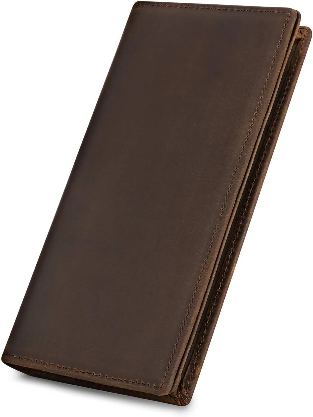 Kattee Men's Vintage Genuine Leather Long Wallet for Checkbook Credit Cards