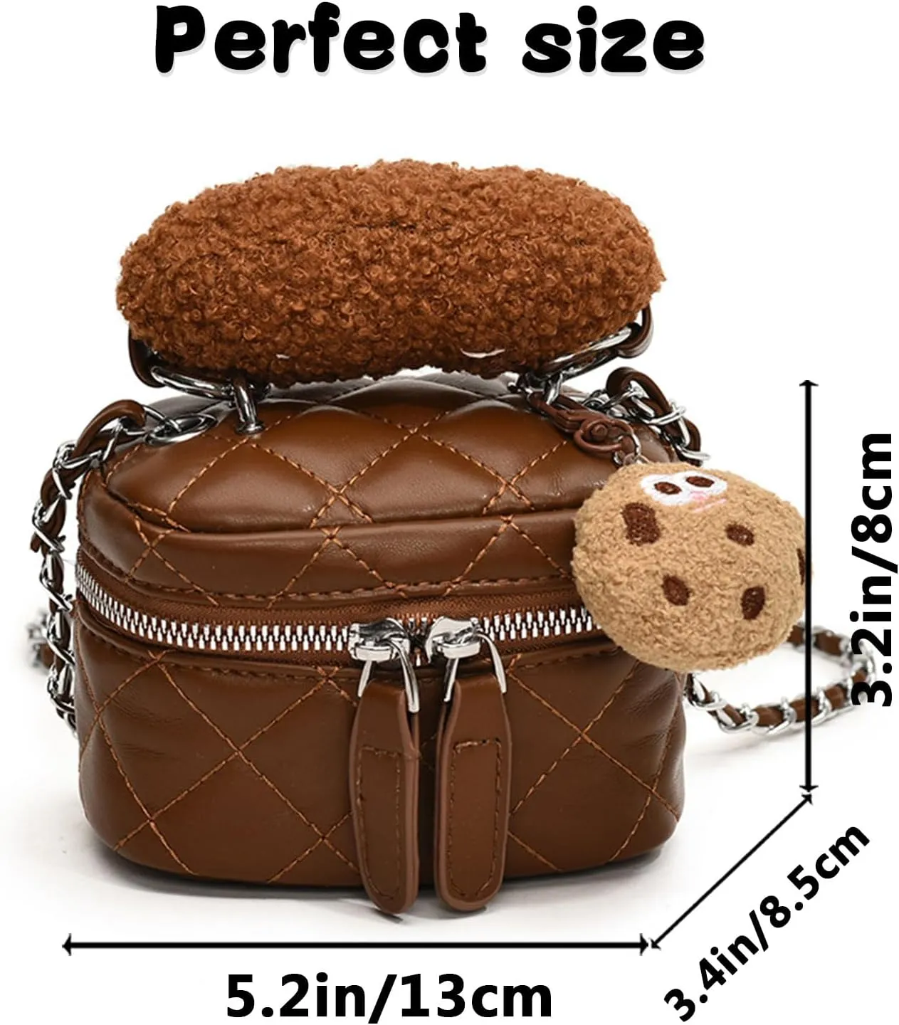 Kawaii Crossbody Bag with Cute Pendant Mini Casual Shoulder Bag with Accessories Clutch Purse Travel Daypacks