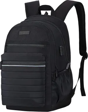 KEOFID Anti-Thief Travel Backpack for Men and Women, Backpack Purse for Women, Casual Back pack for College(Full Black)