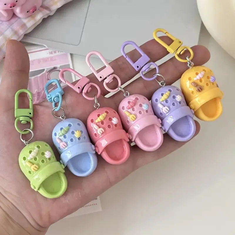Keychain-Mini Slipper Purple