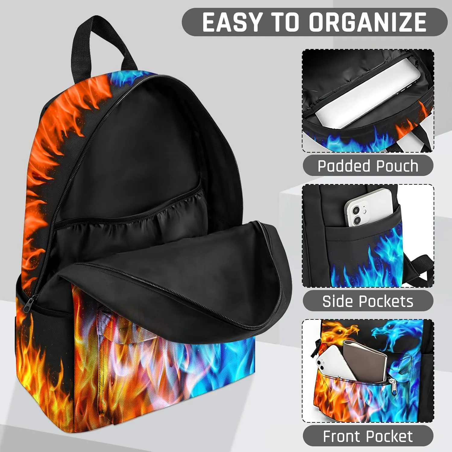 Kids Backpack for Boys，Cool Boys Backpack for Children Elementary Middle School Students，Lightweight School Bookbag for Travel and Daily Use