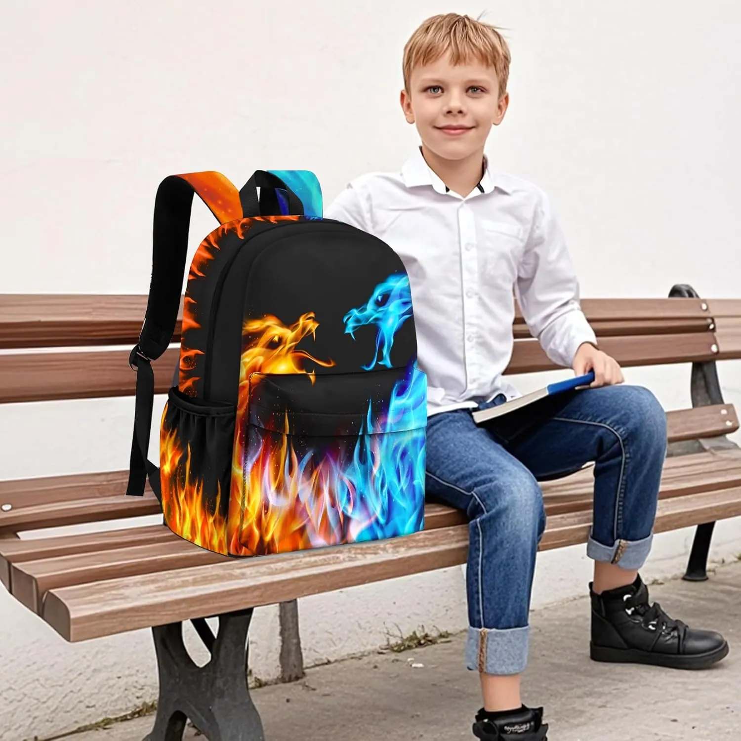 Kids Backpack for Boys，Cool Boys Backpack for Children Elementary Middle School Students，Lightweight School Bookbag for Travel and Daily Use