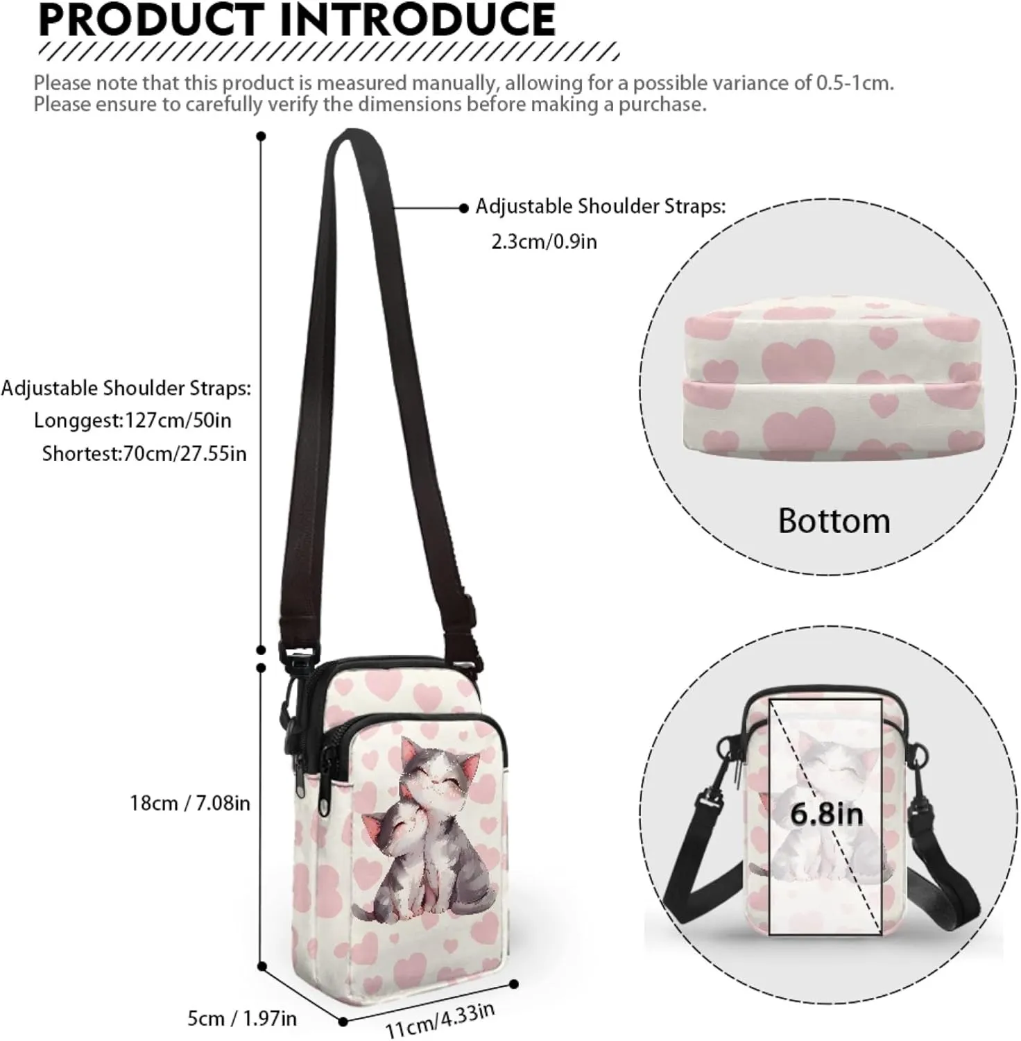 Kids Messenger Bag Over Shoulder Purse Crossbody for Women Cell Phones for Kids Girls