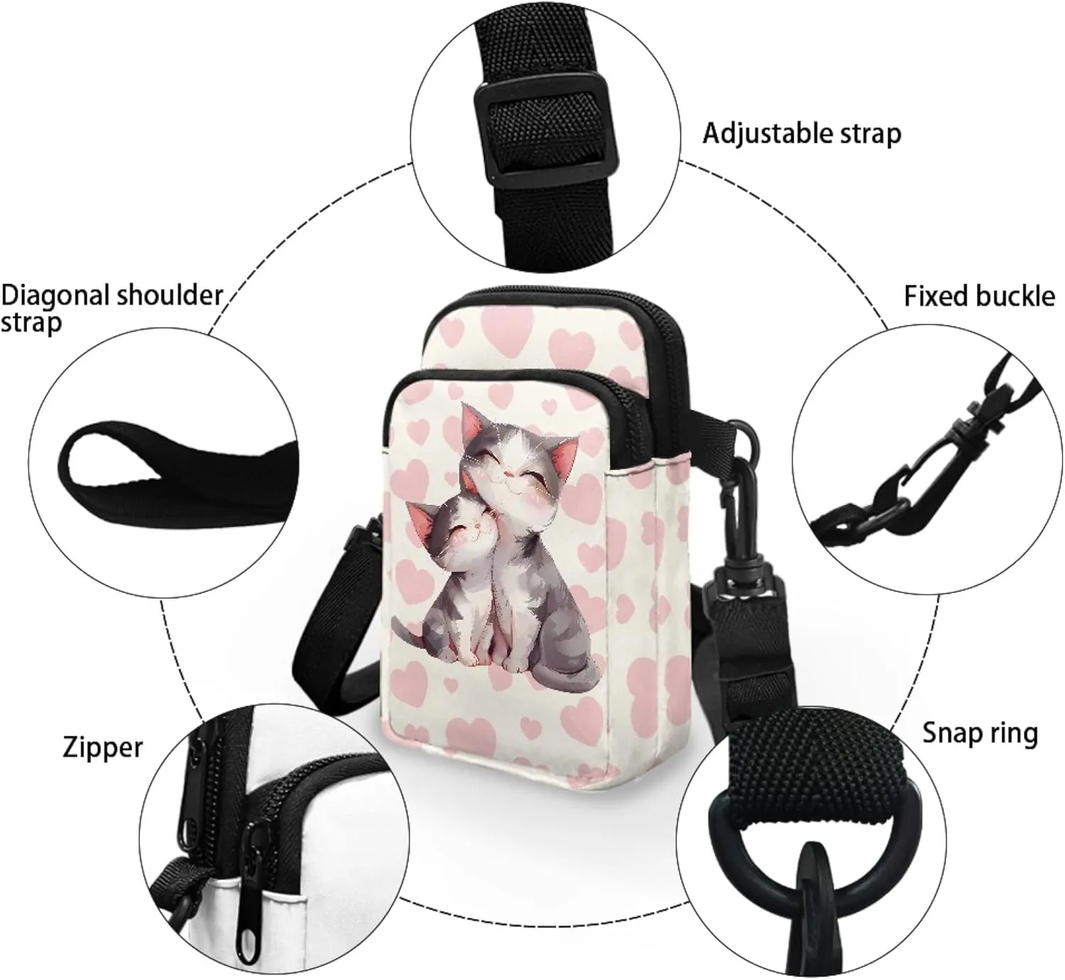 Kids Messenger Bag Over Shoulder Purse Crossbody for Women Cell Phones for Kids Girls