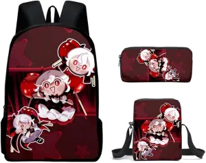Kids Shadow Milk Cookie Backpack Shoulder Bag Pencil Case 3PCS Set -The Best Gift for Shadow Milk Cookie Fans (C01,3PCS)