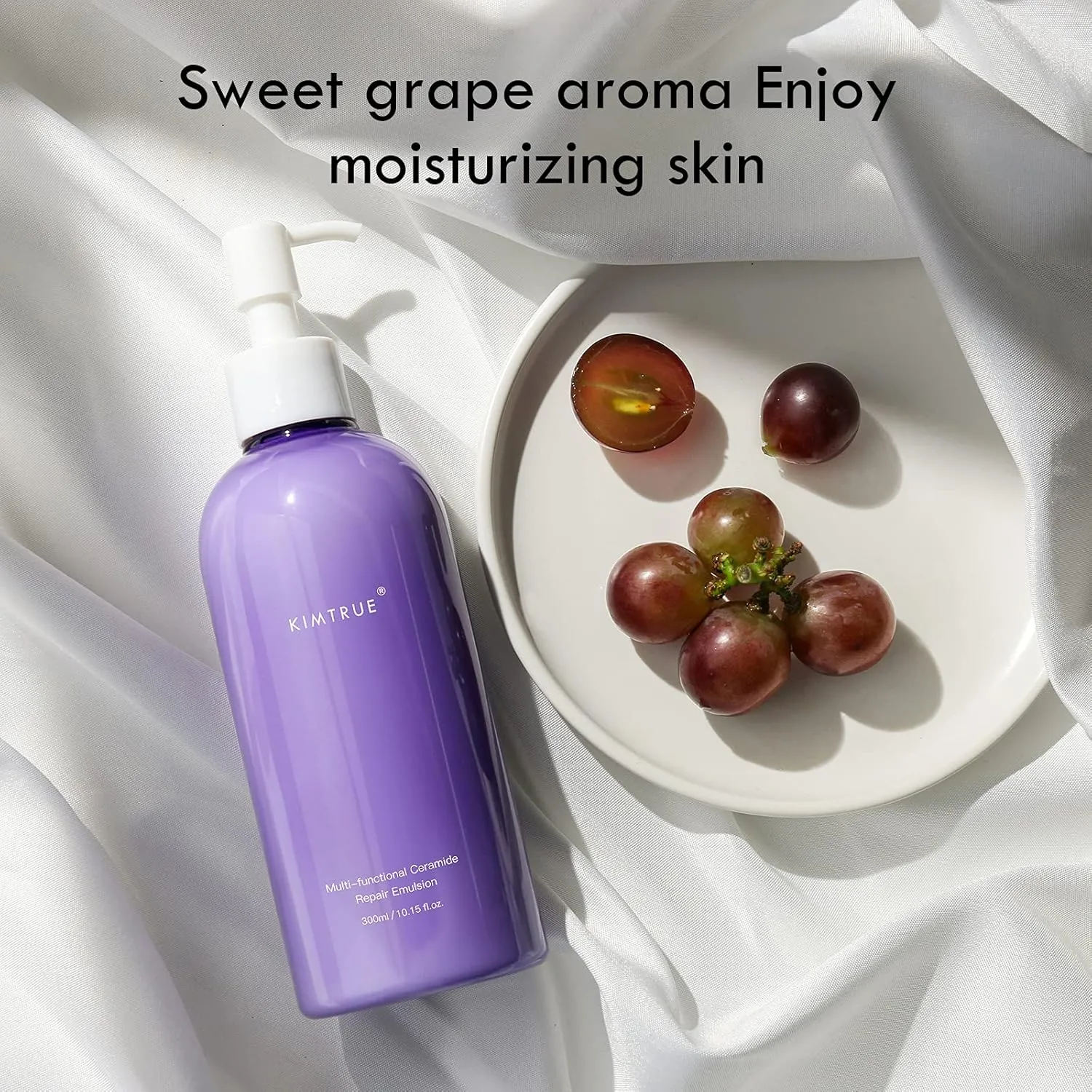 Kimtrue Body Lotion Multi-Functional Ceramide Emulsion with Hyaluronic Acid, Non-Greasy body creams for dry skin -10.15fl oz (Ceramide Body Lotion, 300ml)