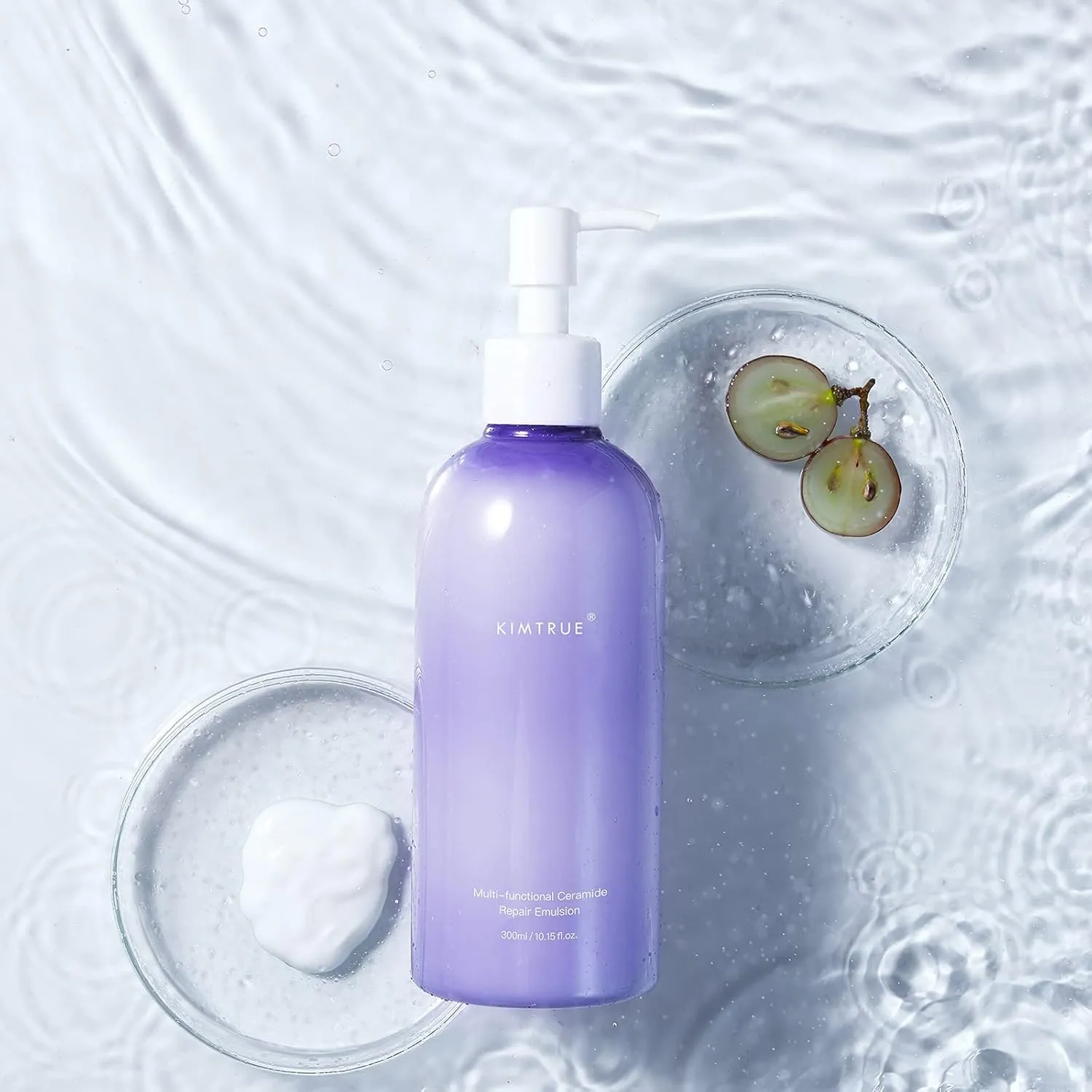 Kimtrue Body Lotion Multi-Functional Ceramide Emulsion with Hyaluronic Acid, Non-Greasy body creams for dry skin -10.15fl oz (Ceramide Body Lotion, 300ml)