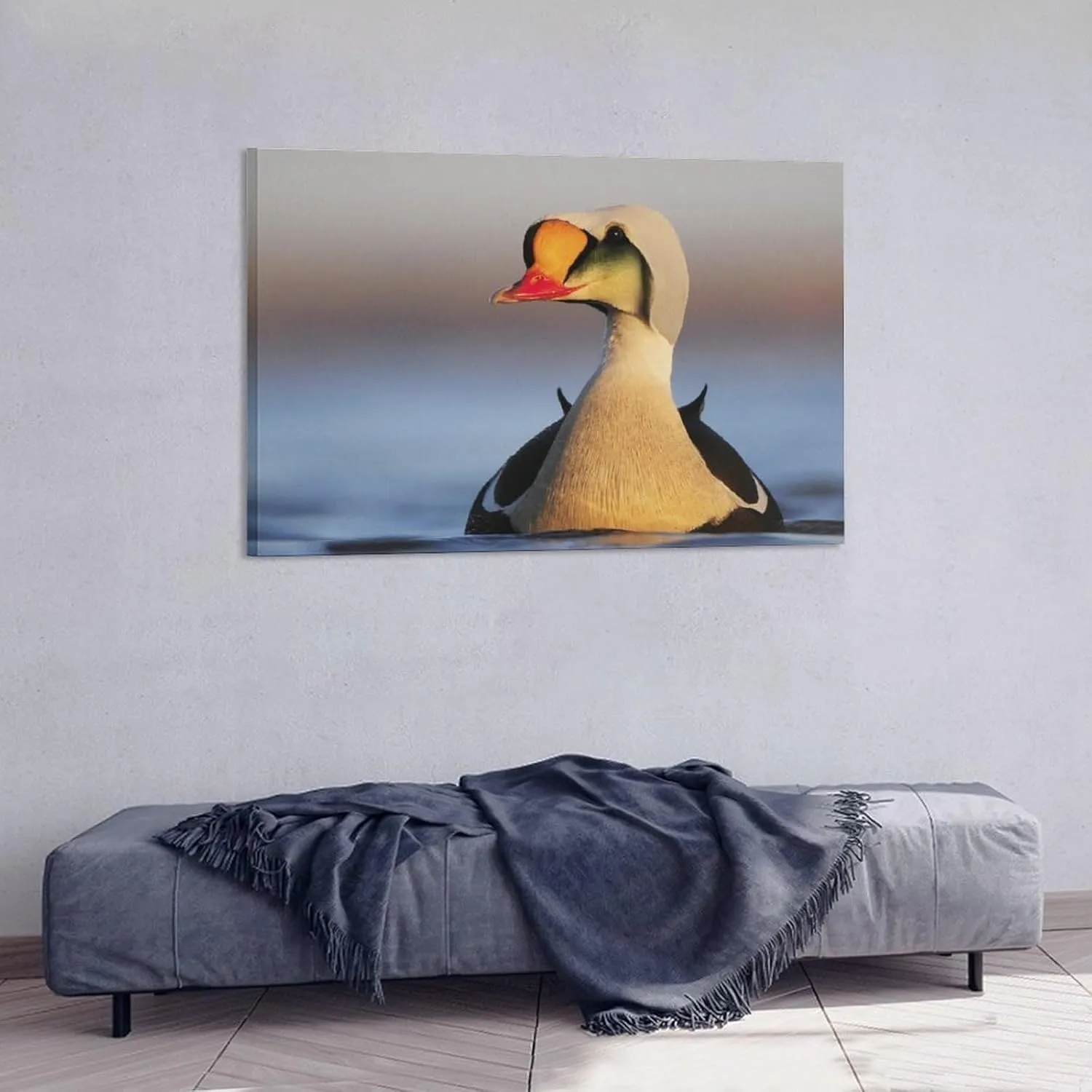 King Eider Duck Nature Lake Room Aesthetics Posters Canvas Posters Bedroom Decoration Sports Office Decoration Gifts Wall Art Decoration Printing Posters 12x18inch(30x45cm)