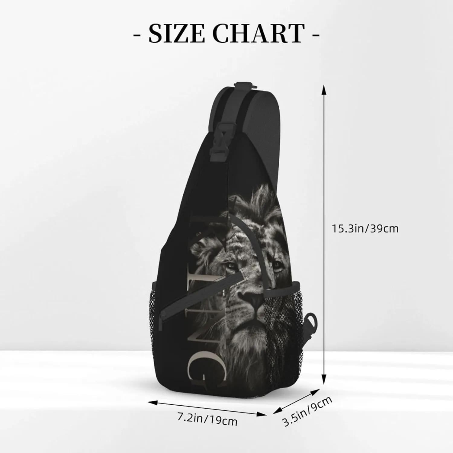 King Shoulder Bag Lion Sling Backpack Daypack Casual Backpack Hiking Bag Men Backpack Bag