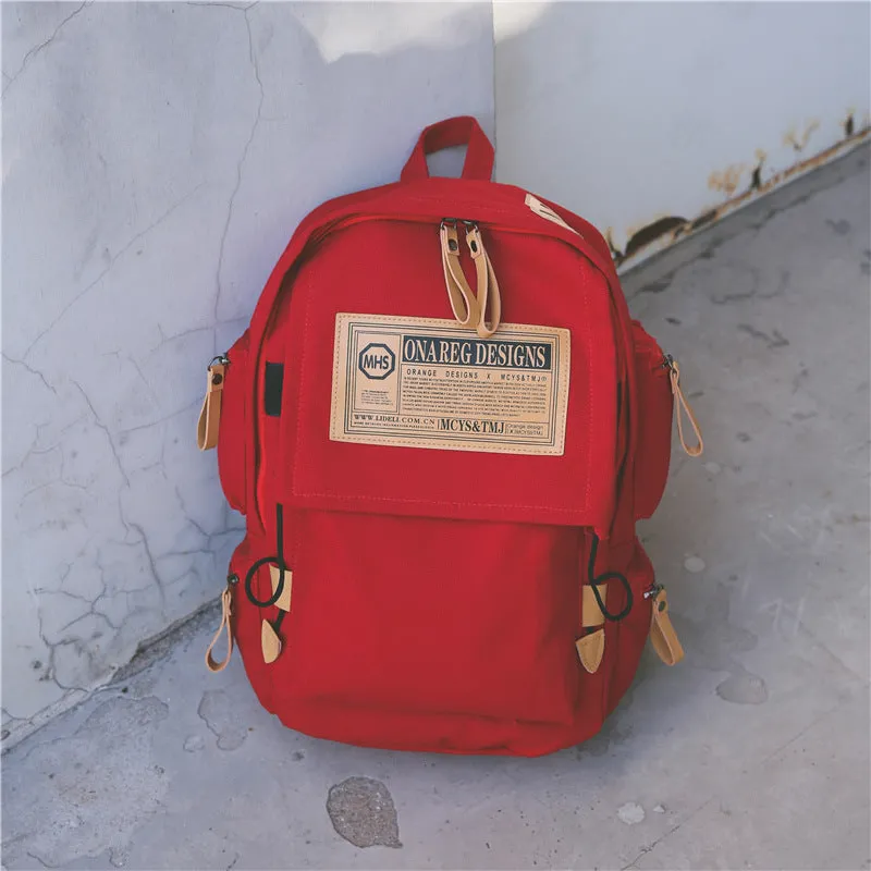Korean Canvas Backpack, large capacity