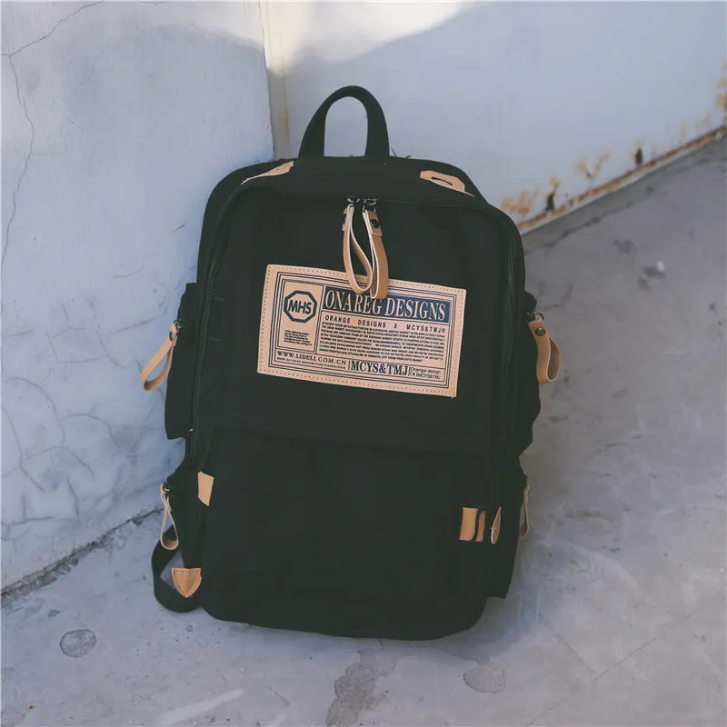 Korean Canvas Backpack, large capacity