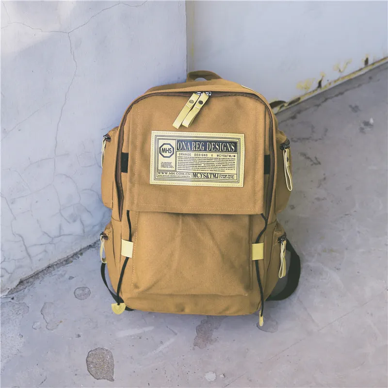 Korean Canvas Backpack, large capacity