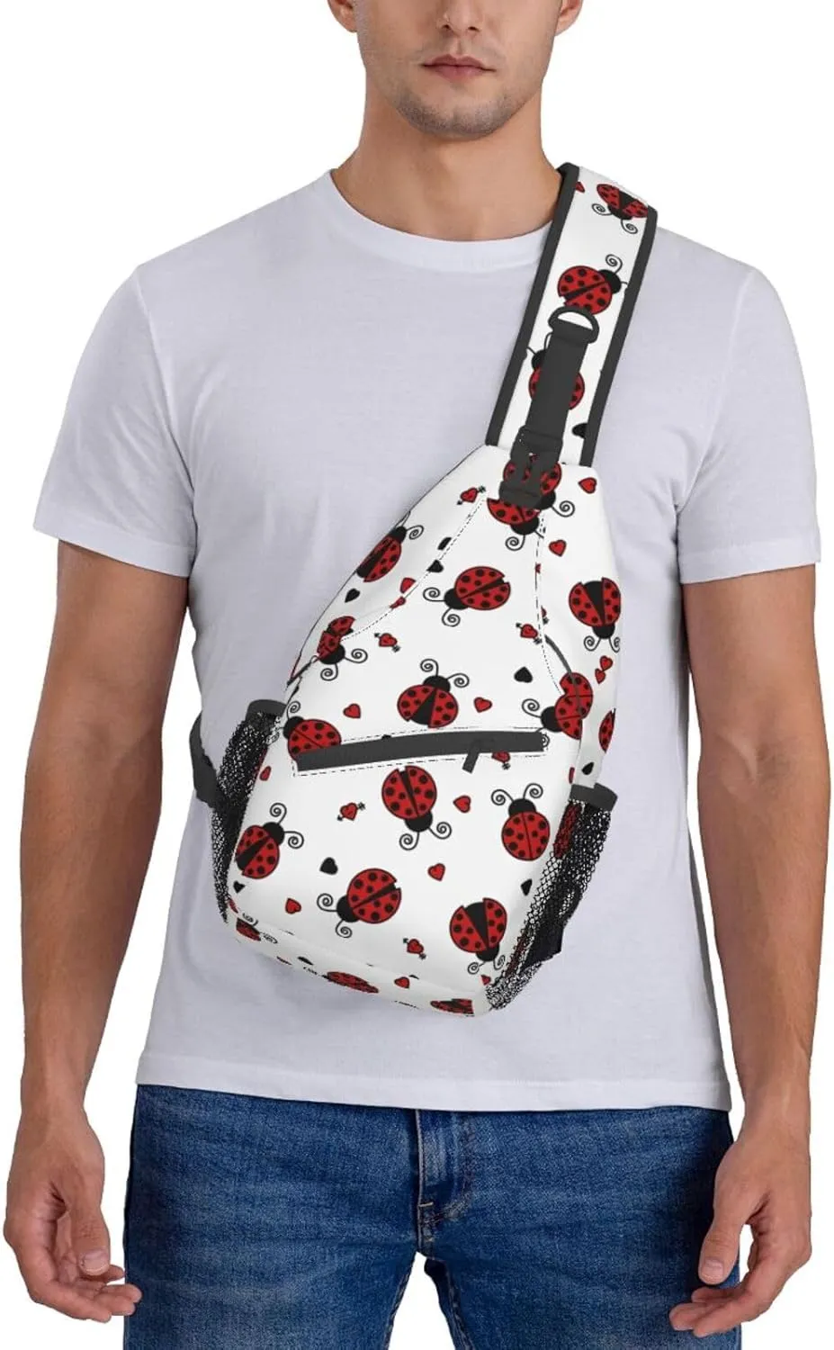Ladybug Shoulder Bag Ladybird Sling Backpack Daypack Casual Backpack Hiking Bag Cute Backpack Bag