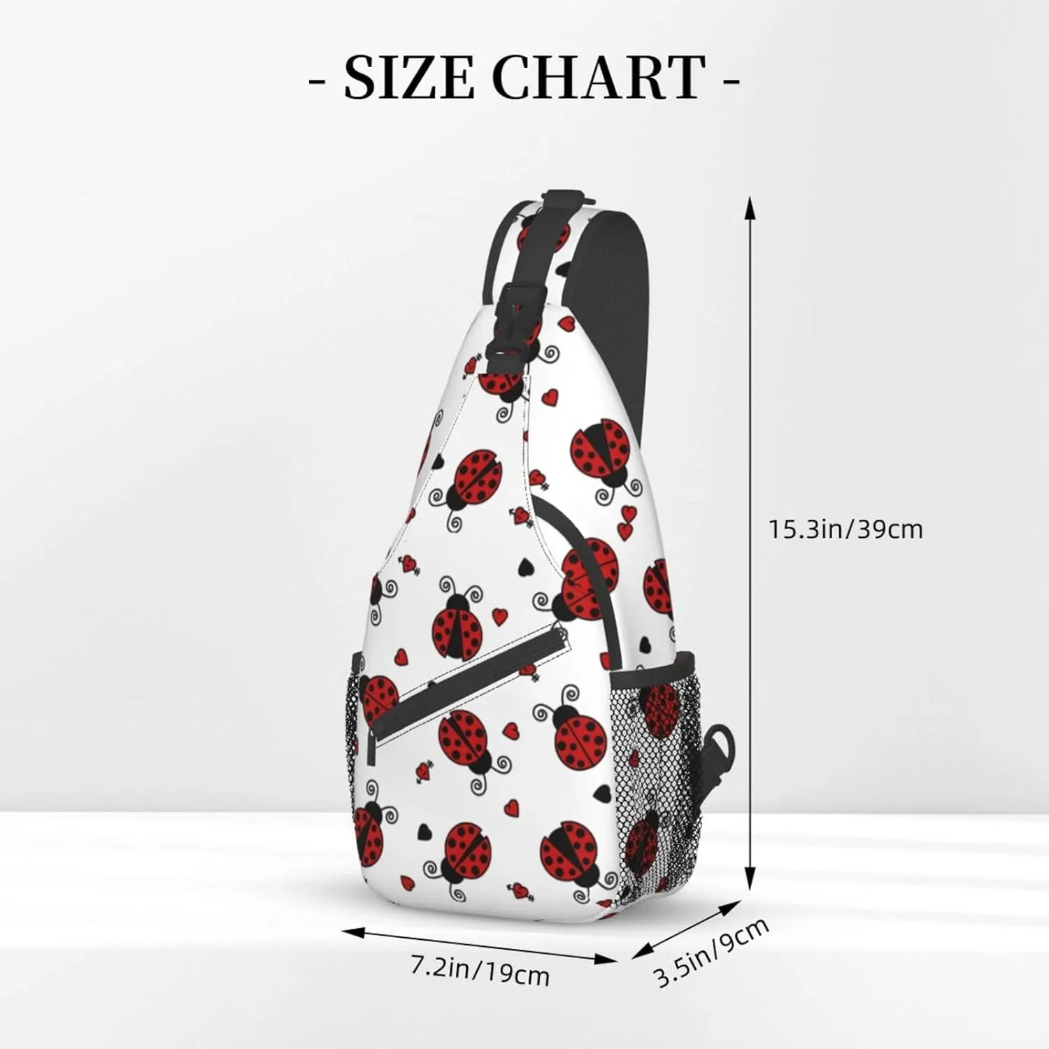 Ladybug Shoulder Bag Ladybird Sling Backpack Daypack Casual Backpack Hiking Bag Cute Backpack Bag