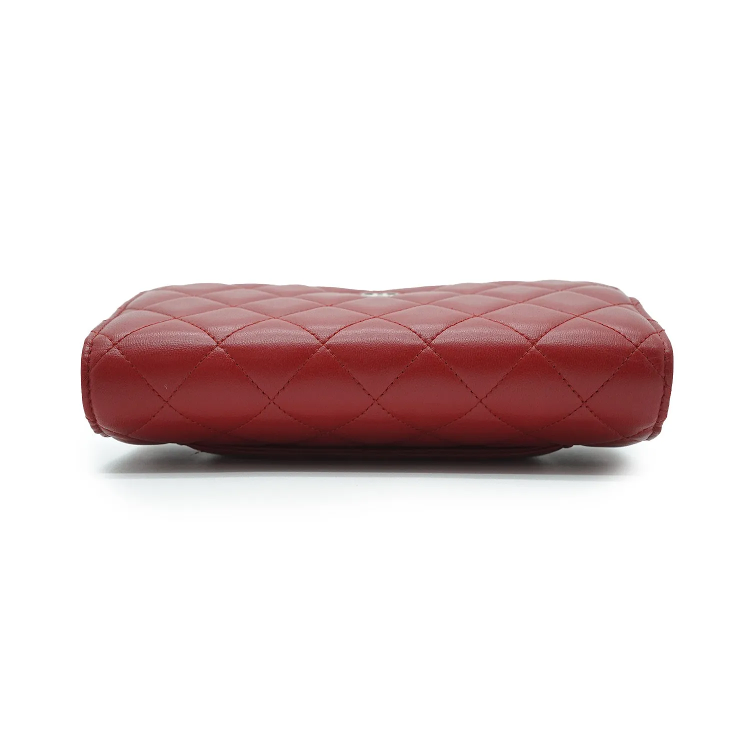 Lambskin Leather Matelasse Wallet on Chain