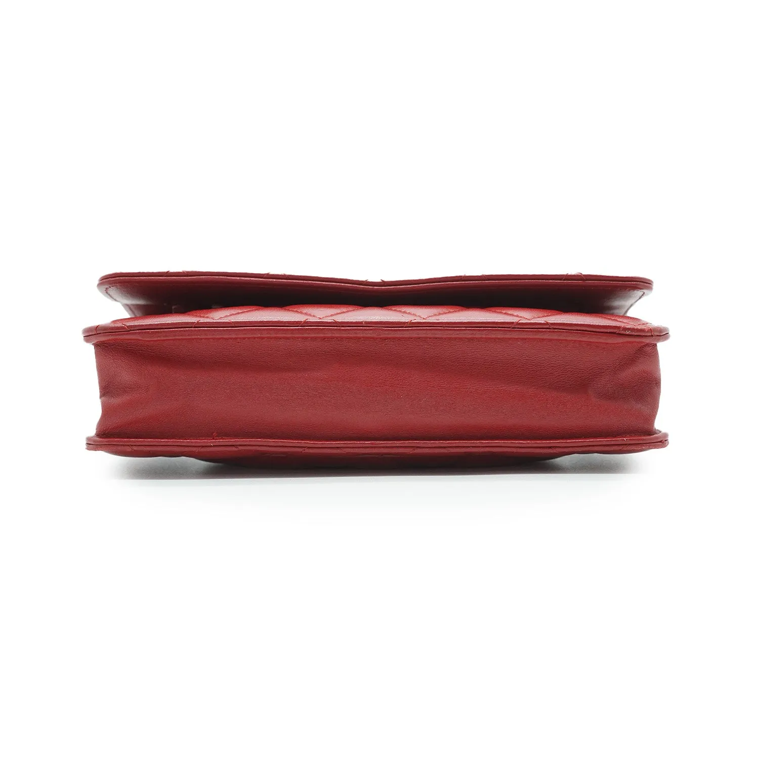 Lambskin Leather Matelasse Wallet on Chain