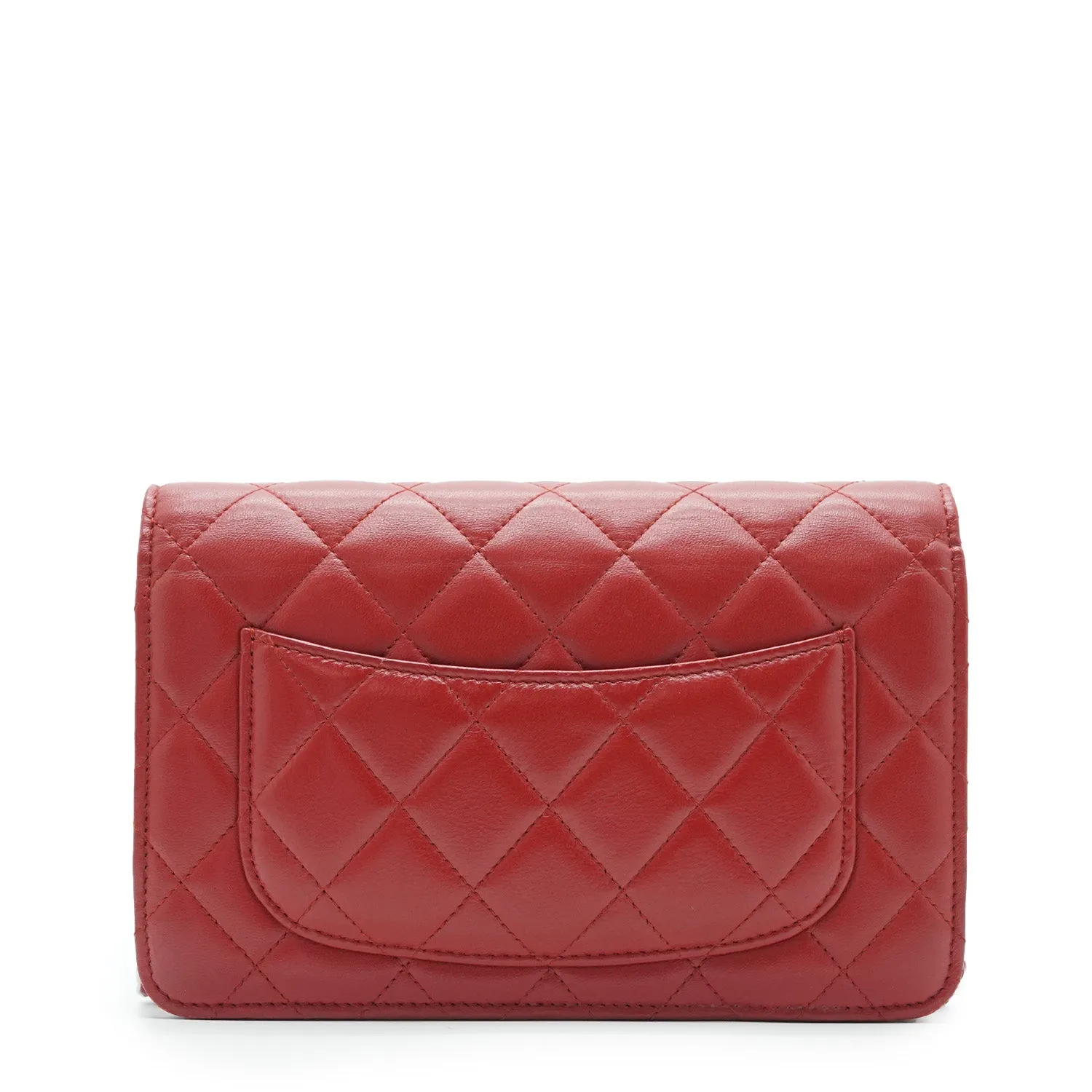 Lambskin Leather Matelasse Wallet on Chain