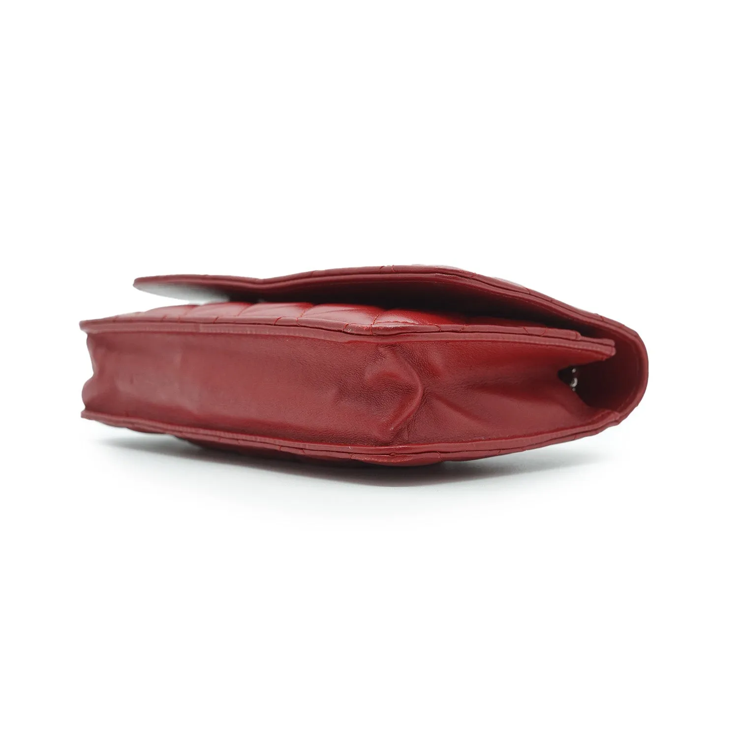 Lambskin Leather Matelasse Wallet on Chain