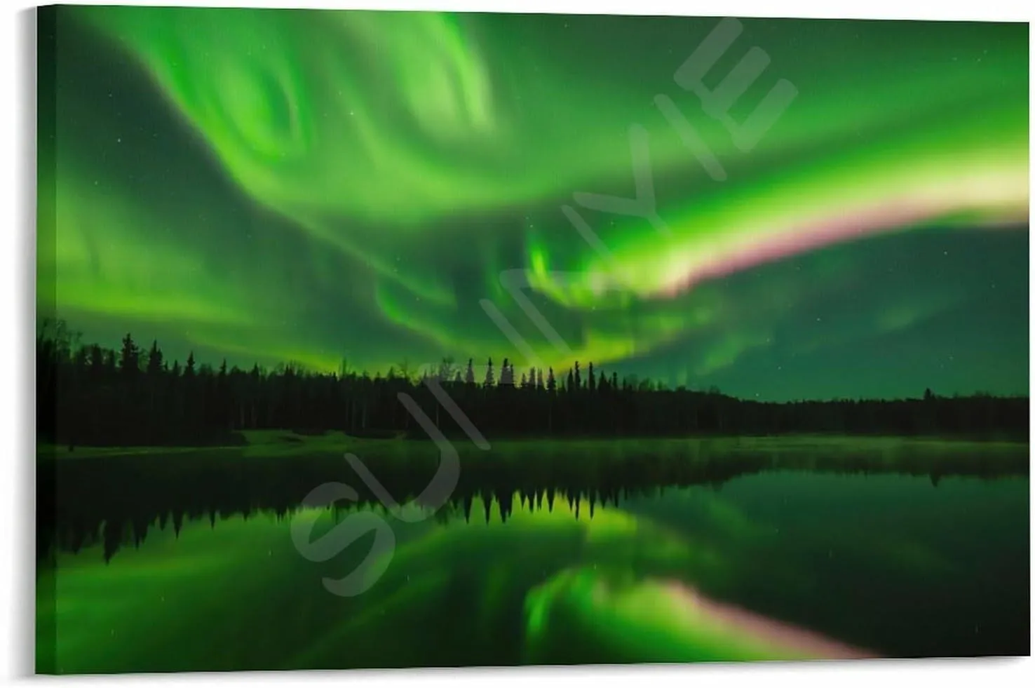 Landscape Aurora1 in Alaska Scenic Spots Poster (2) Canvas for Bedroom Living Room Decor 30x20inch(75x50cm) Frame-style