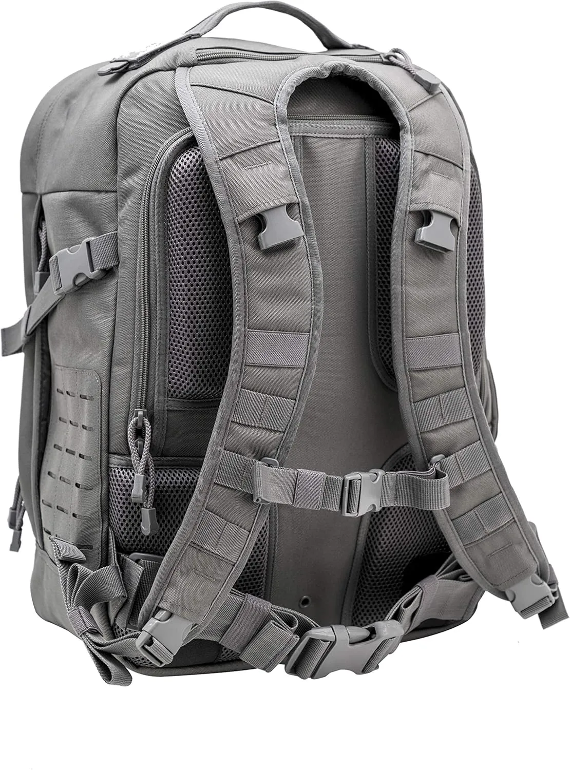 LAPG Atlas 24 Hour Tactical Backpack for Men & Women, Large Hiking Camping Bug Out Backpack, Combat Survival Gear Bag, Grey