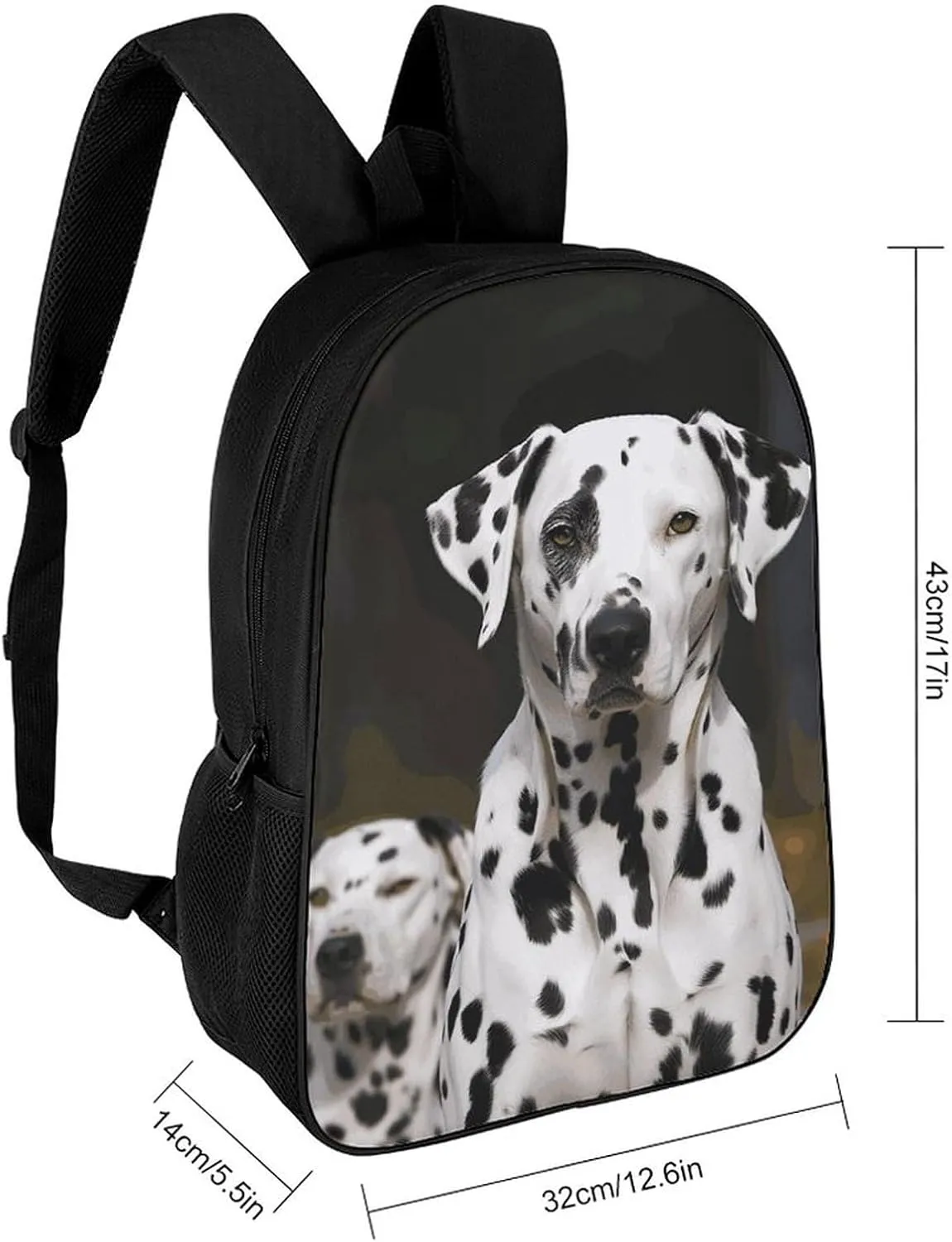 Laptop Backpack for Men 17 Inch Dalmatian Dog Work Casual Backpack Lightweight Travel Shoulder Bag