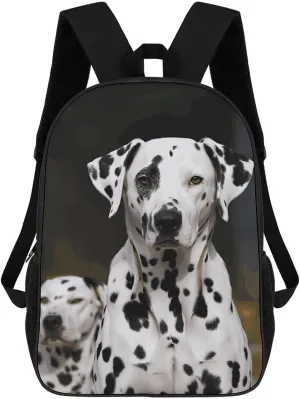 Laptop Backpack for Men 17 Inch Dalmatian Dog Work Casual Backpack Lightweight Travel Shoulder Bag
