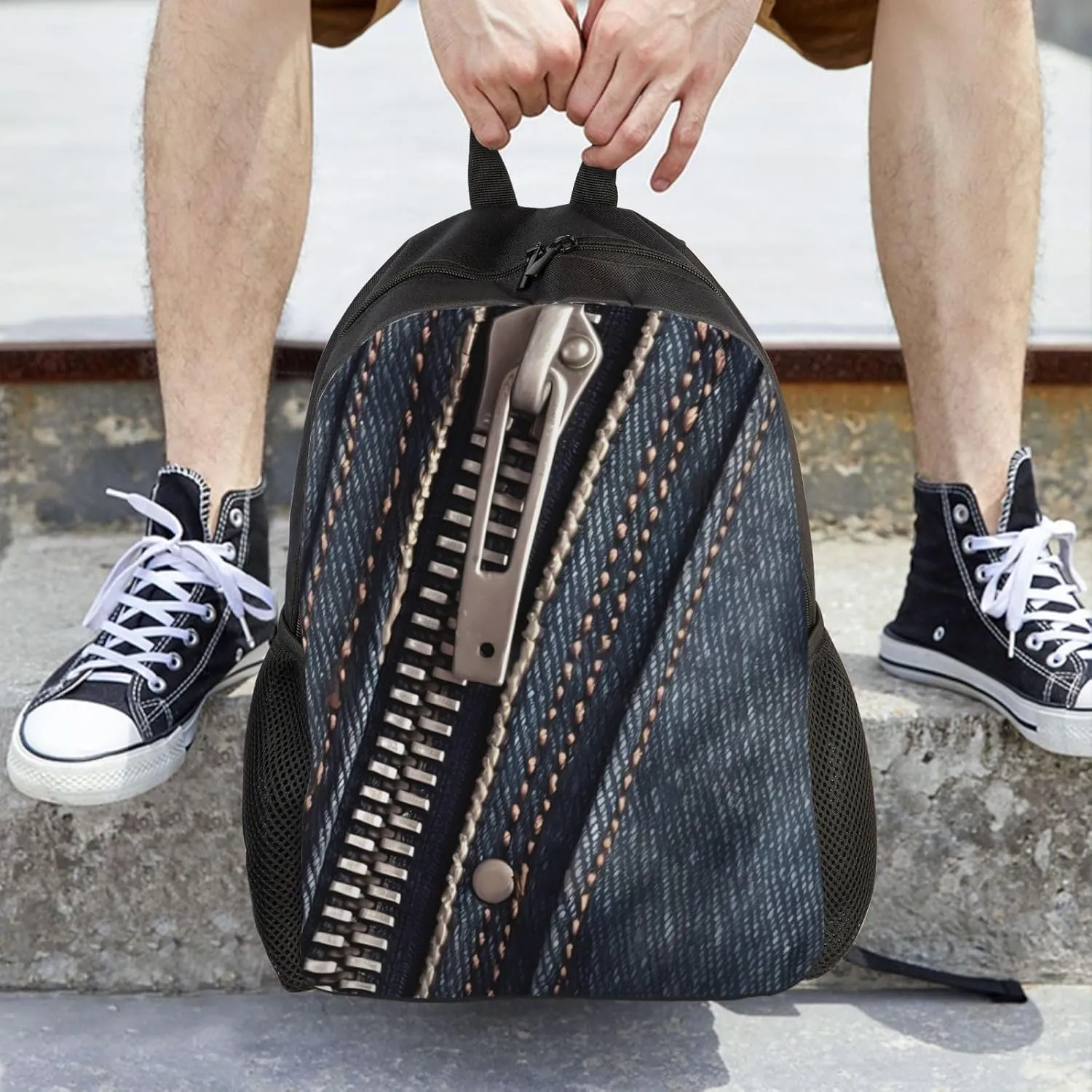 Laptop Backpack for Women Men Carry-on Backpack Open Zipper Daypack Lightweight Travel Shoulder Bags