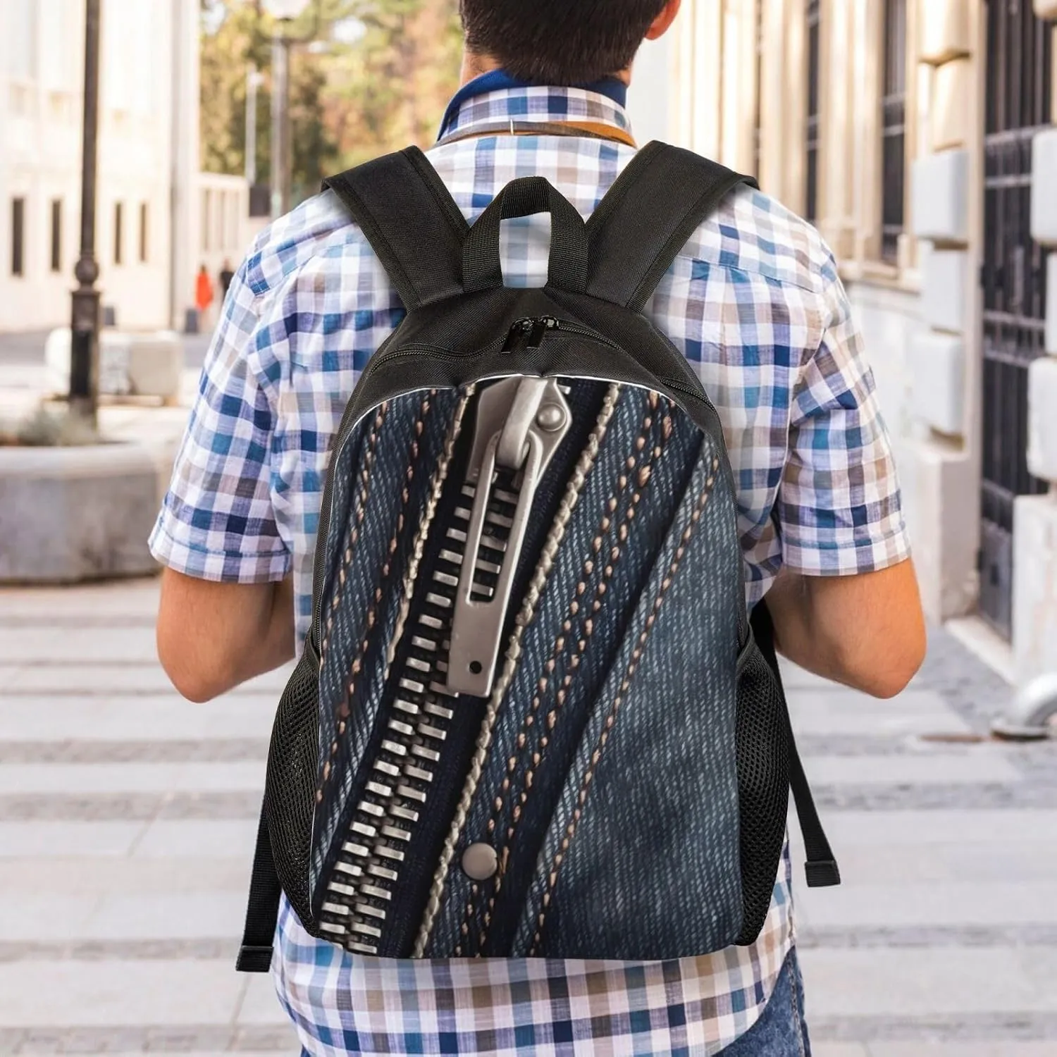 Laptop Backpack for Women Men Carry-on Backpack Open Zipper Daypack Lightweight Travel Shoulder Bags
