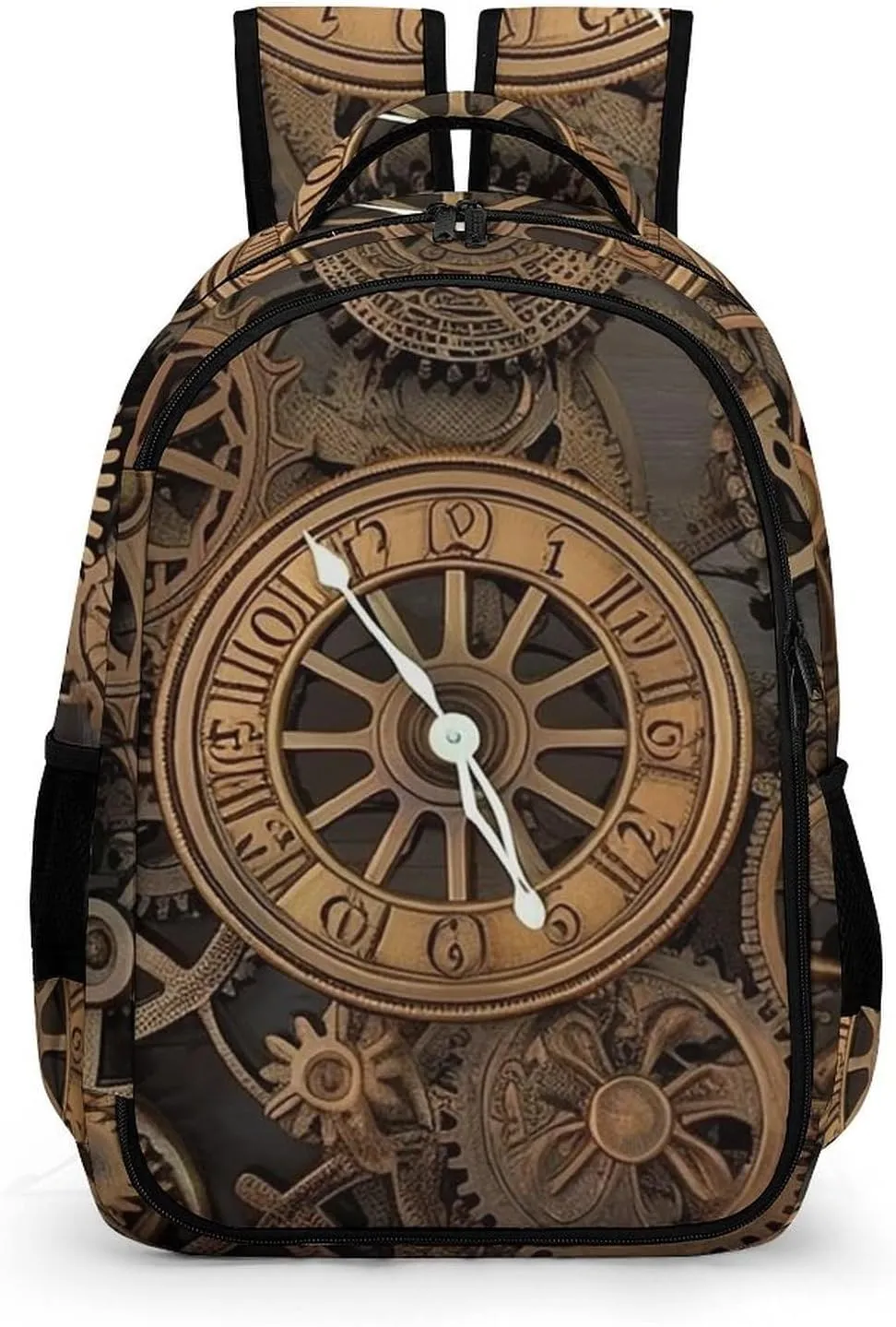 Laptop Backpack for Women Men Daypack Waterproof Steampunk Gears Clock Computer Bag Business Work Bag for Travel