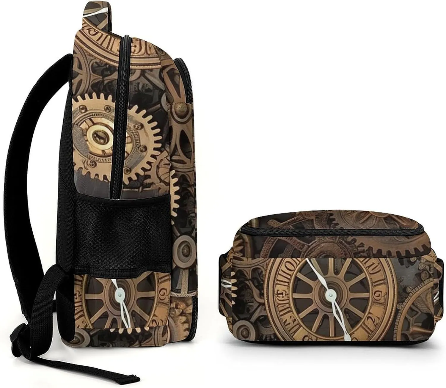 Laptop Backpack for Women Men Daypack Waterproof Steampunk Gears Clock Computer Bag Business Work Bag for Travel