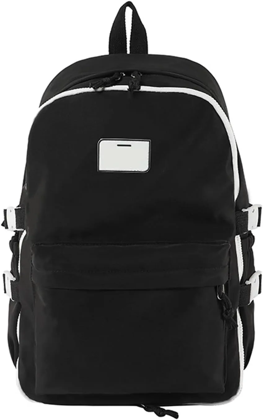 Large Capacity Backpack Casual Daypacks Student School Bag Lovely Laptop Bag Aesthetic Backpack Travel Bag for Teens, Black, as the pic show