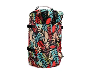 Large Capacity Flower Pattern Travel Duffle Bag Sport Gym Backpack - Red