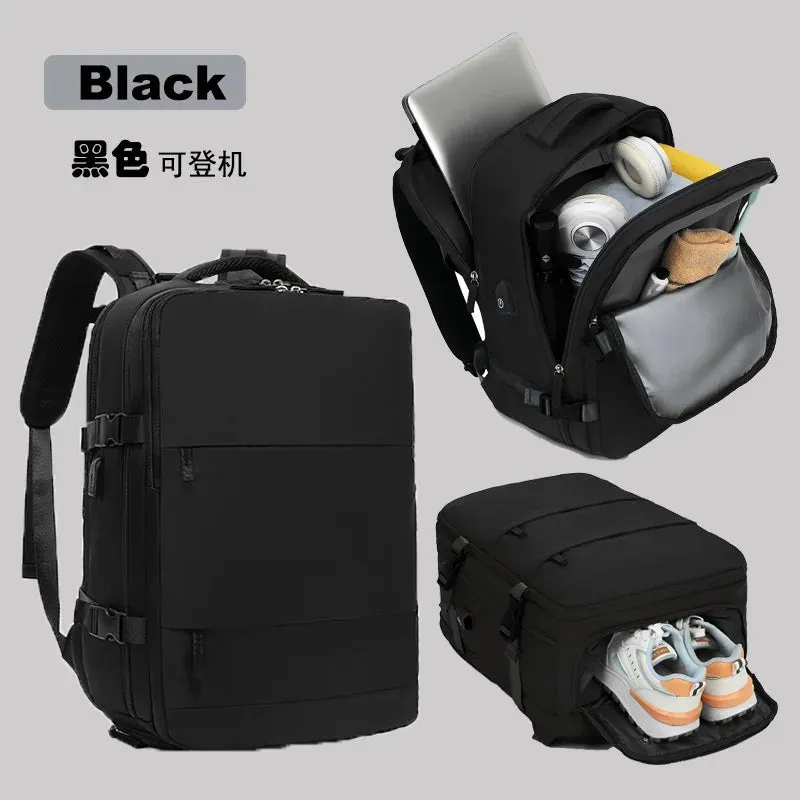 Large Capacity Multi-Function Women's Travel Backpack Bag Suitcase USB Charging School Bags Woman Luggage Lightweight Bagpacks