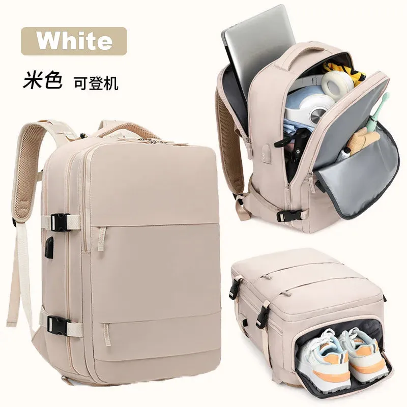 Large Capacity Multi-Function Women's Travel Backpack Bag Suitcase USB Charging School Bags Woman Luggage Lightweight Bagpacks