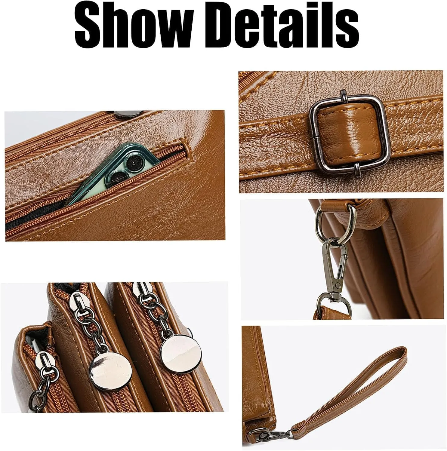 Large Capacity Phone Bag Crossbody Bag, Large Capacity Crossbody Bag for Women, Multiple Pockets Purse (04,M)