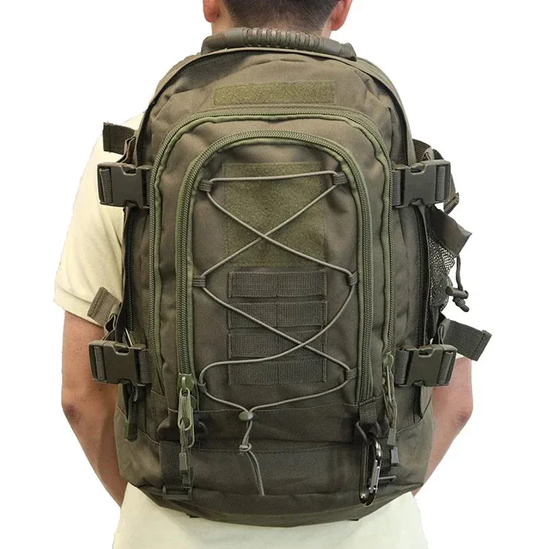 Large Military Tactical Backpack - 60L Expandable Hiking Pack