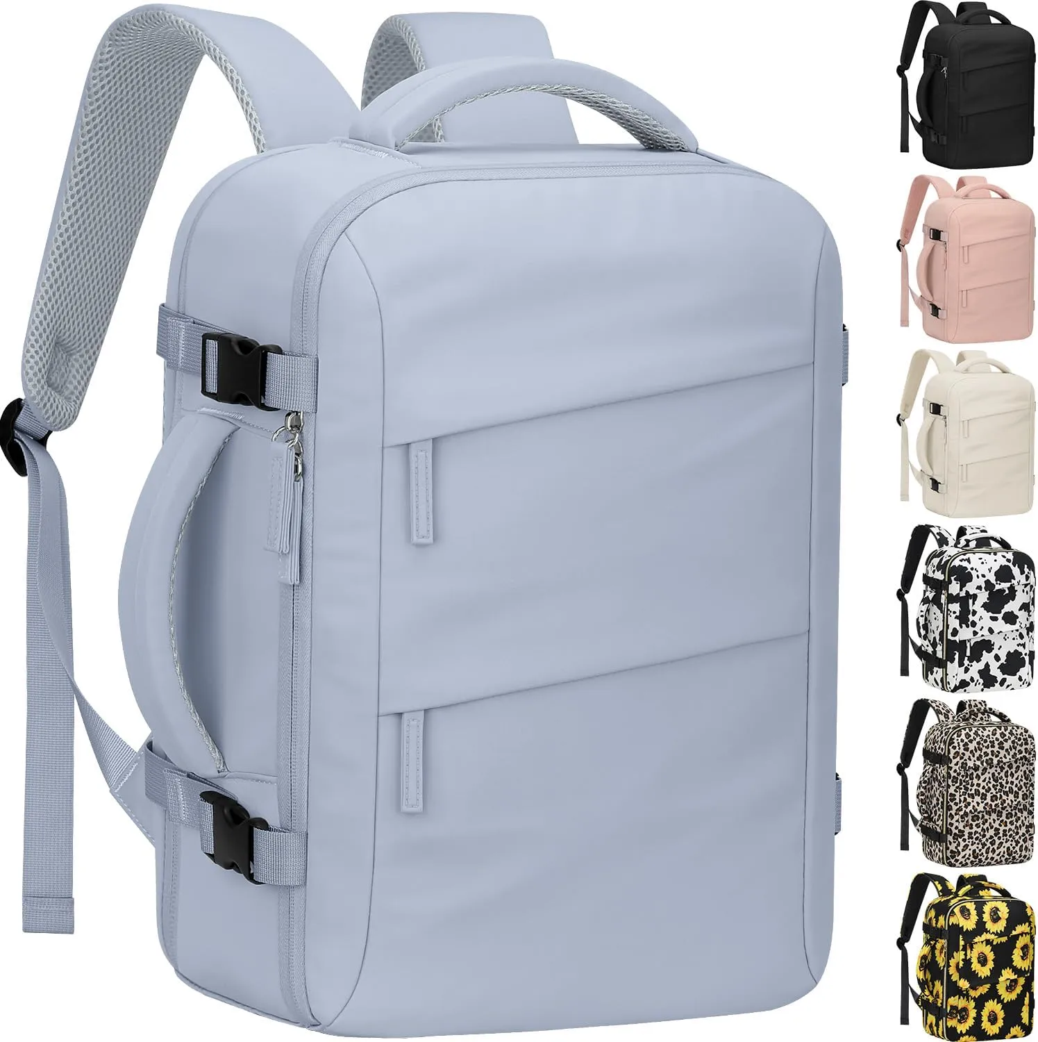 Large Travel Backpack for Women Personal Item for Airlines17 Inch Laptop Backpack College Business Work Weekender Hiking Womens Travel Backpack Blue