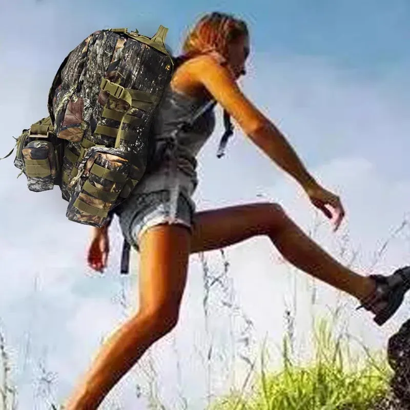 Larger Size Maple Leaves Bionic Camouflage Hunting & Fishing Backpack – 50L Waterproof Outdoor Bag