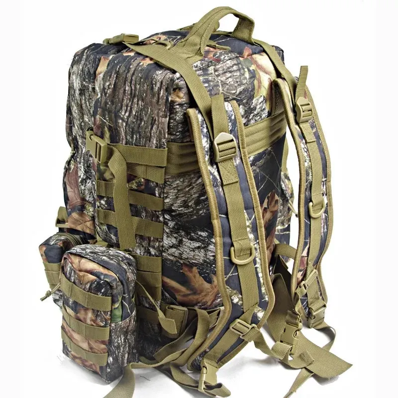 Larger Size Maple Leaves Bionic Camouflage Hunting & Fishing Backpack – 50L Waterproof Outdoor Bag