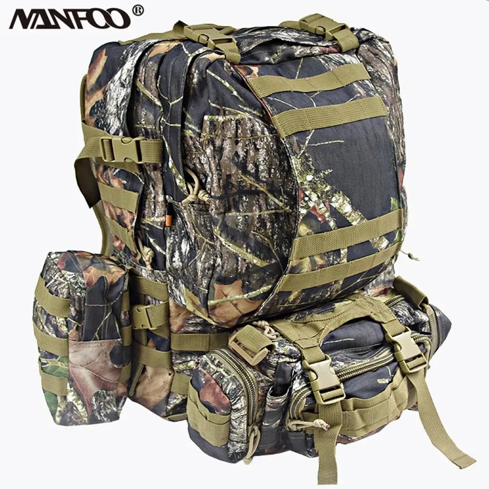 Larger Size Maple Leaves Bionic Camouflage Hunting & Fishing Backpack – 50L Waterproof Outdoor Bag