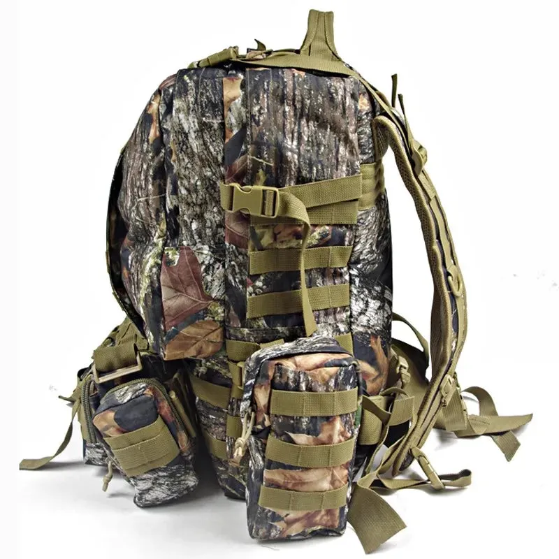 Larger Size Maple Leaves Bionic Camouflage Hunting & Fishing Backpack – 50L Waterproof Outdoor Bag