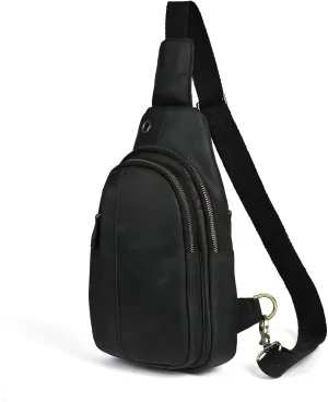 Le'aokuu Mens Outdoor Casual Travel Hiking Crossbody Chest Sling Bag One Shoulder Strap Bag Backpack