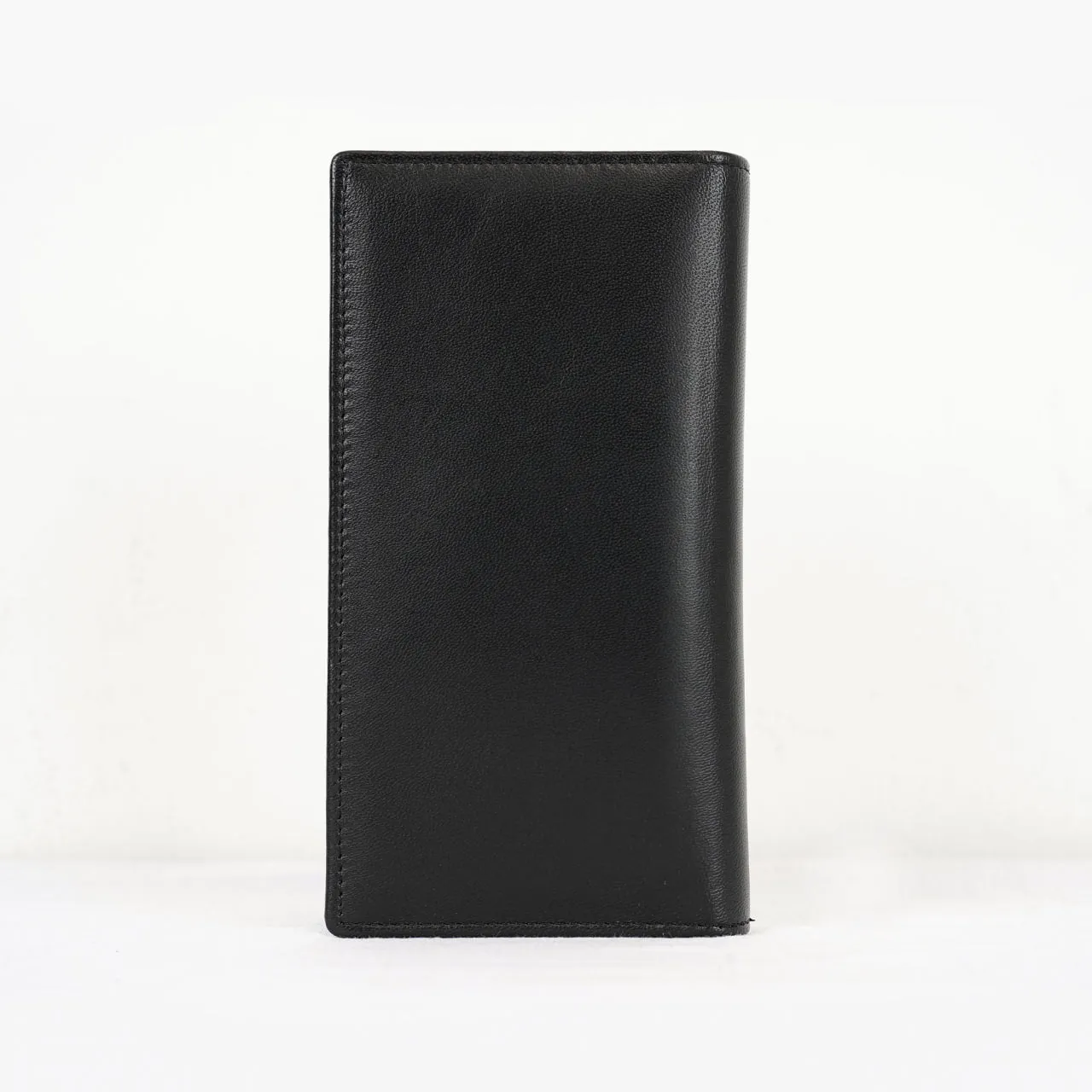 Leather Long Wallet - Black