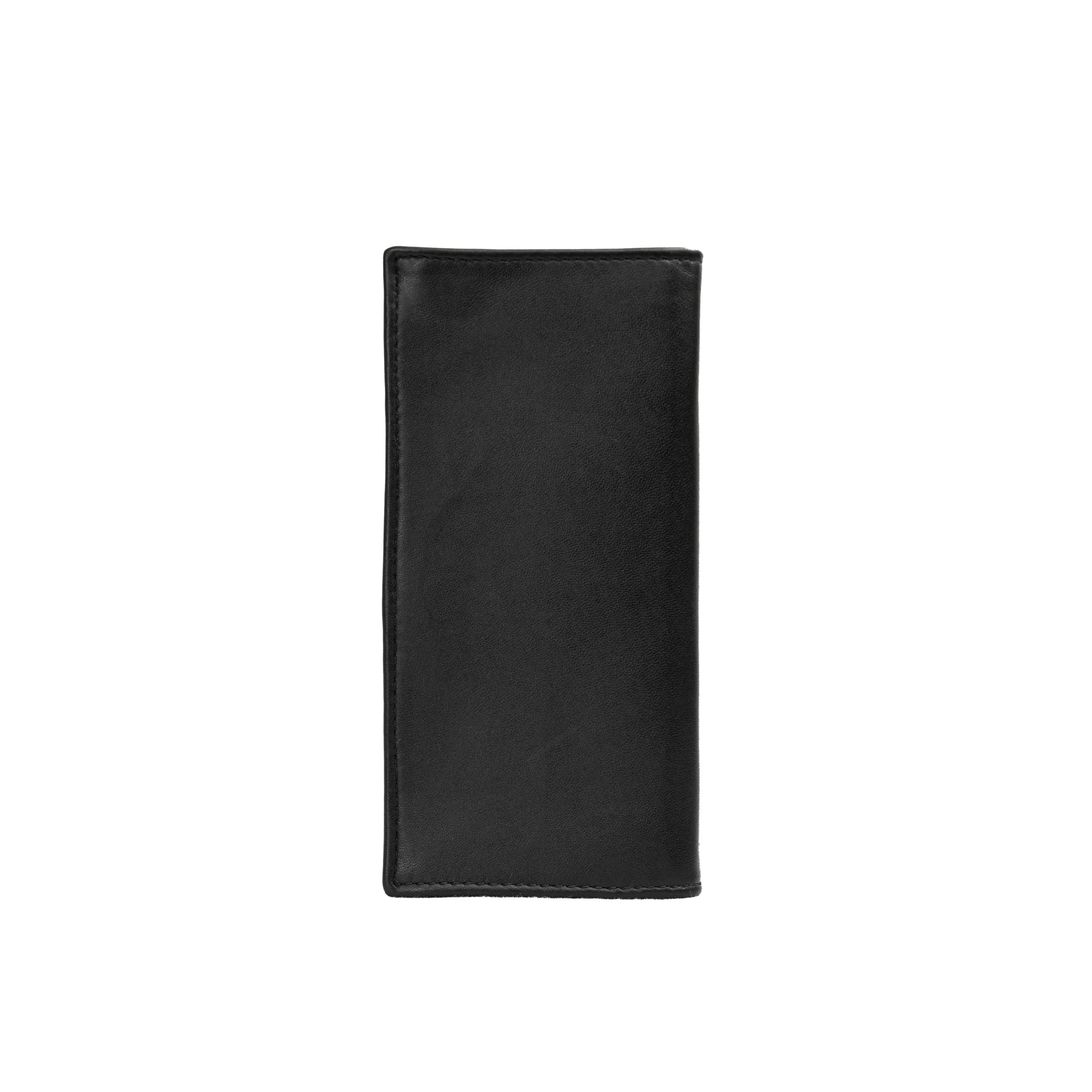 Leather Long Wallet - Black