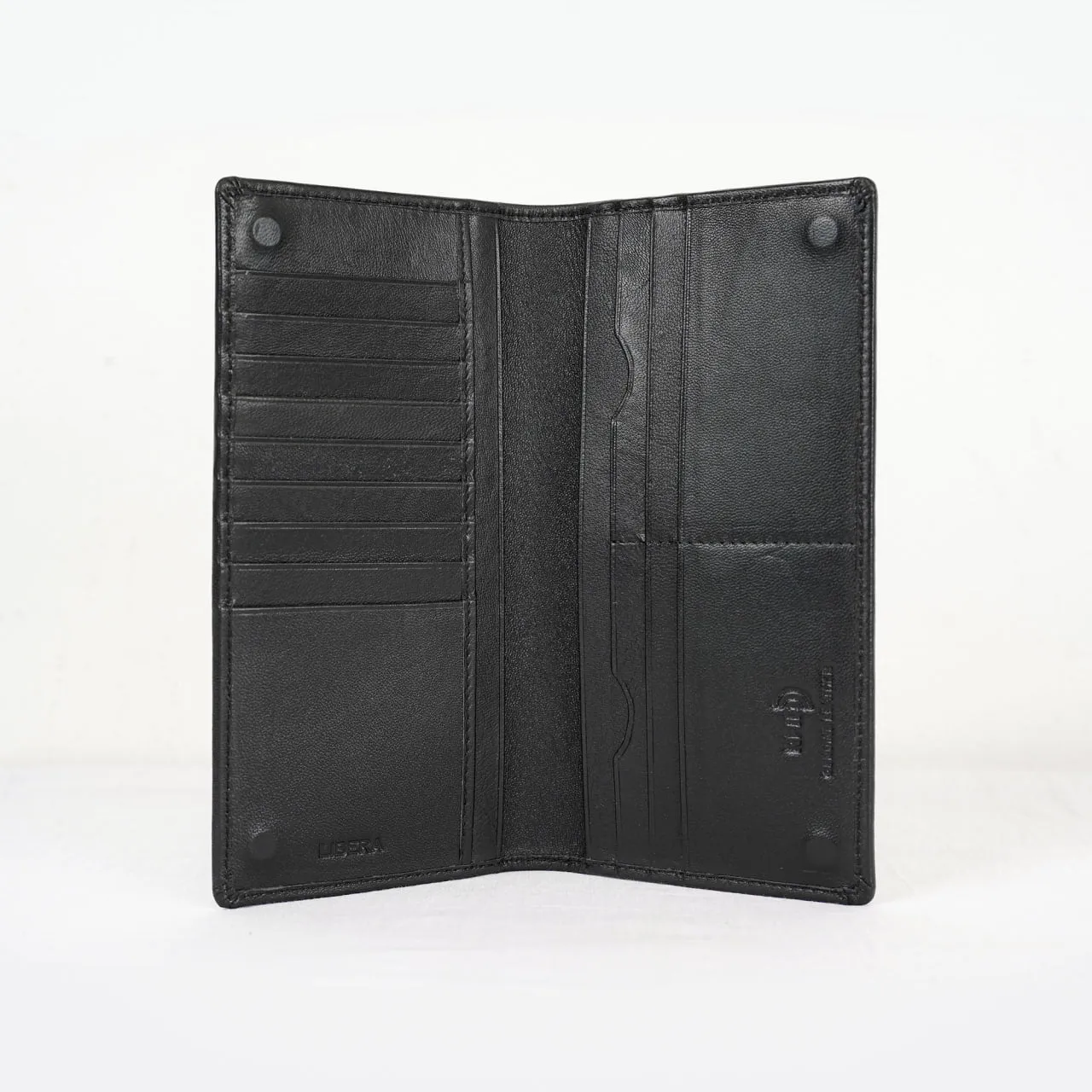 Leather Long Wallet - Black