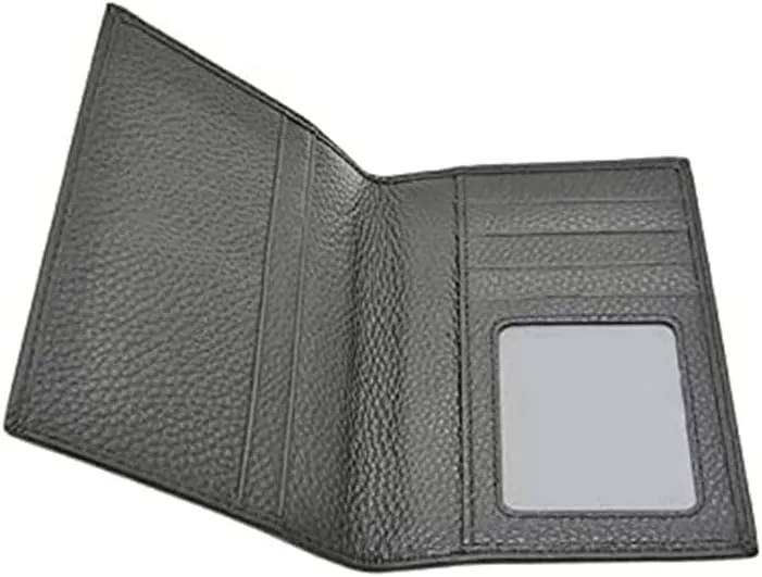 Leather Wallet Pu Leather Wallet Retro Short Large Capacity Purse Clutch for Men's and Women's Fashion Portable Coin Pocket Card Holder Large Capacity (Bu,9.5x14cm)