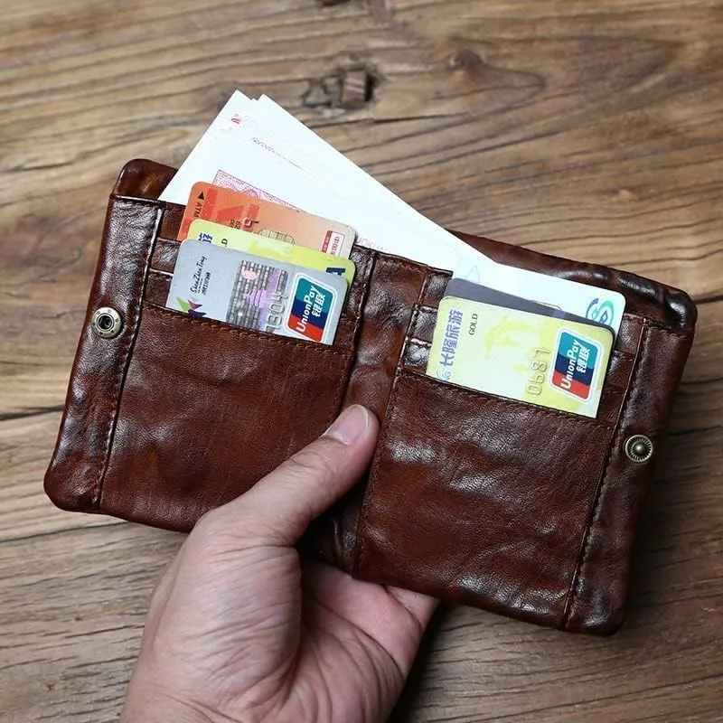 Leather Wallet Pu Leather Women's Wallet Retro Short Zipper Purse Clutch for Girls Large Capacity Fashion Coin Pocket Card Holder Large Capacity (Bn,9.5x11.5cm)