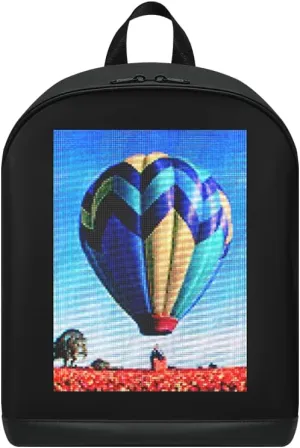 LED Backpack with 16.5" Programmable HD Screen - Waterproof Light Up Laptop Bag, App Controlled Custom Animations for Travel/Cycling/Gaming