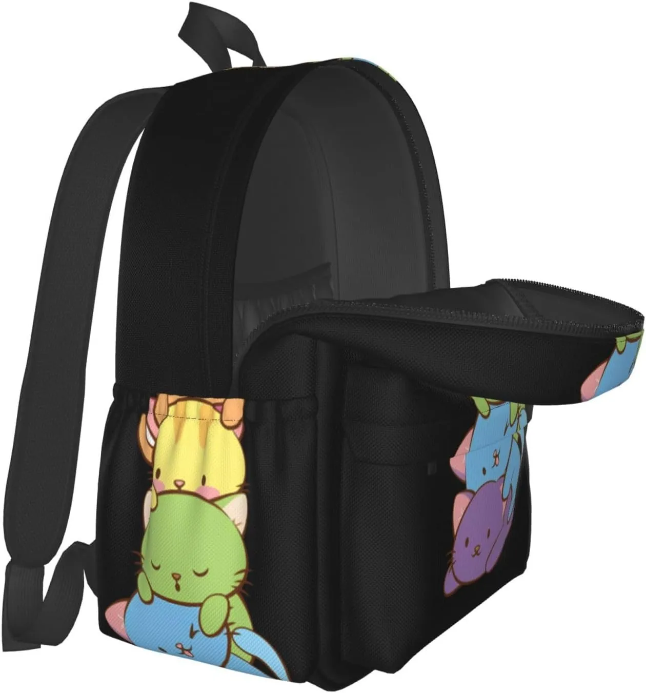 Lgbt Pride Rainbow Gay Cats Laptop Backpack Shoulder Bag Laptop Pack Travel Backpacks Commuter Back Pack Casual Daypack Bags With Side Pockets